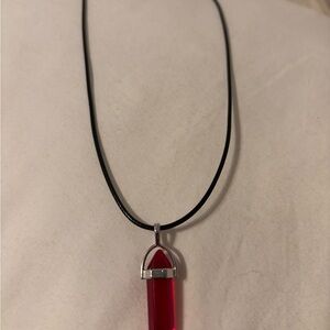 Elegant Red Pendant Necklace